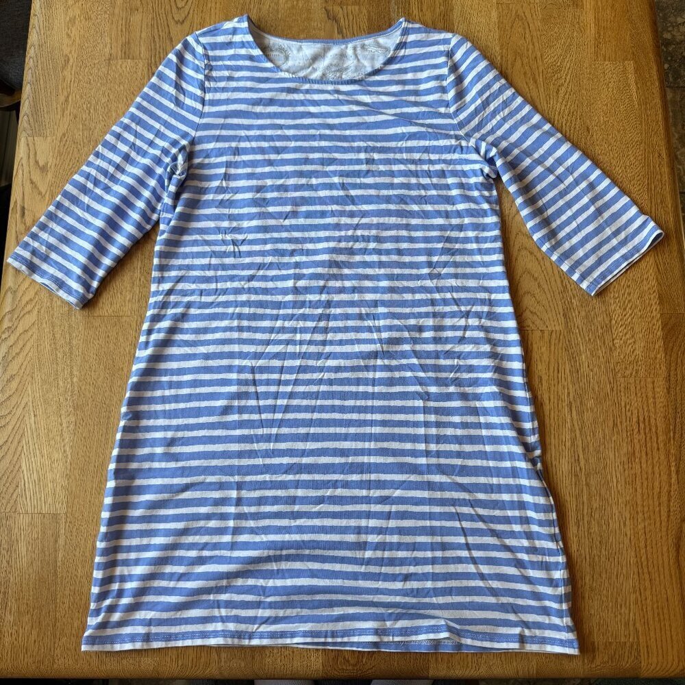 Hiho Striped Dress Nautical Blue White Size Large - Picture 3 of 8